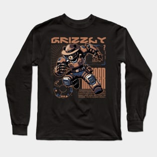Grizzly Bear Ranger Sci-fi Job Future Mecha Animals Robot Long Sleeve T-Shirt